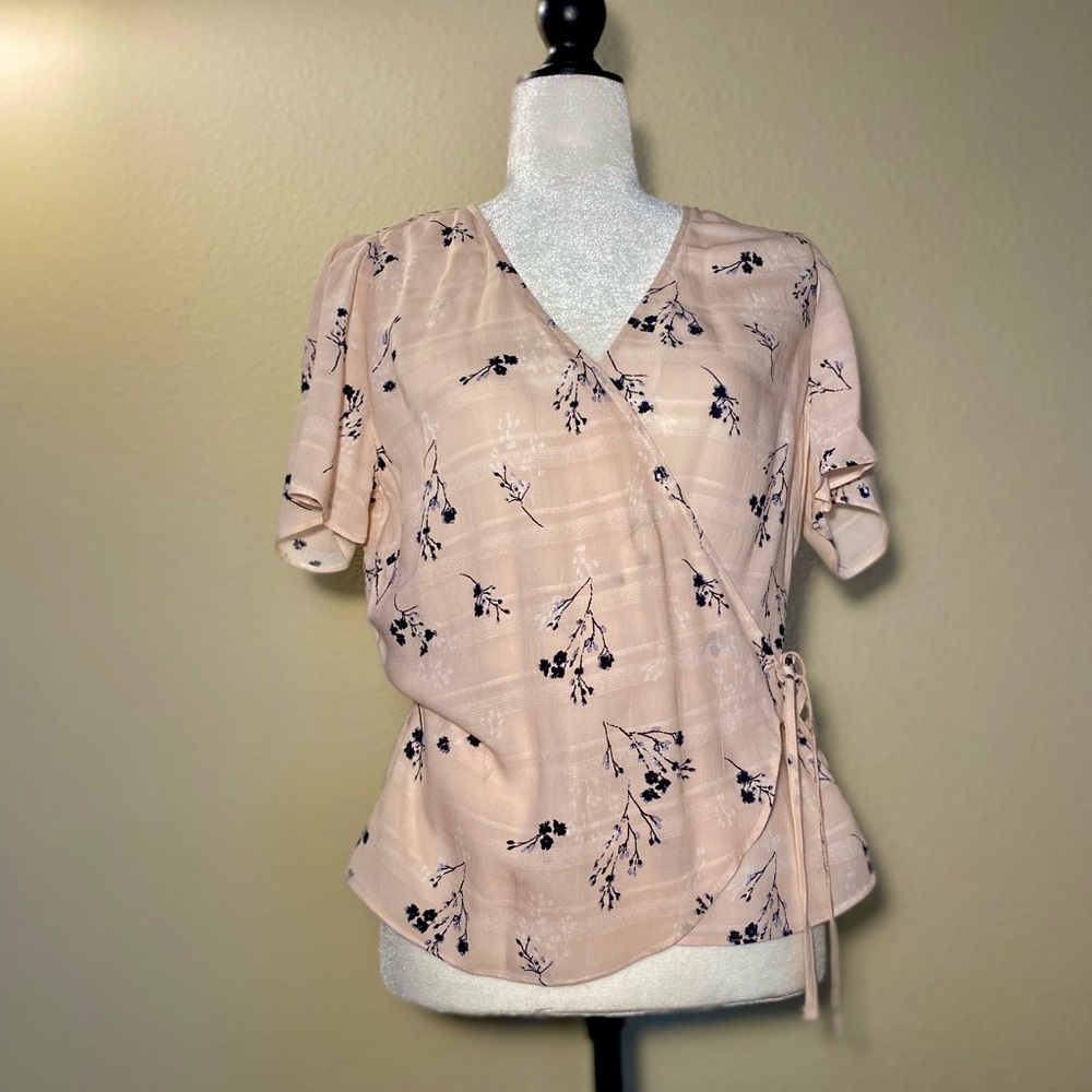 Gentle Fawn Pink Wrap Top